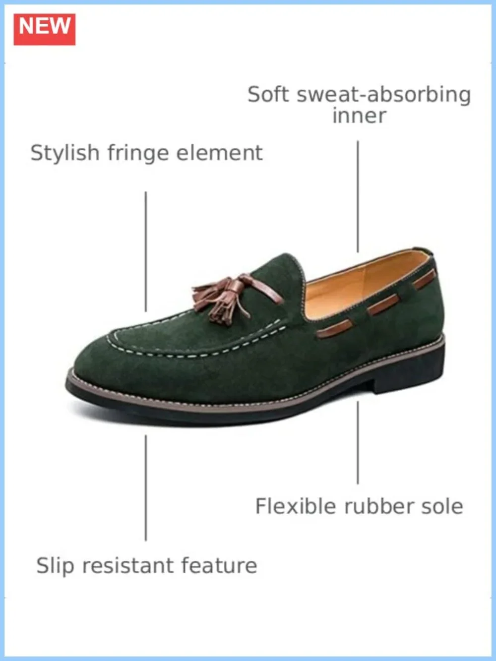 Men's Genuine Leather Oxford Dress Shoes Comfort Loafers Fringe Business Casual